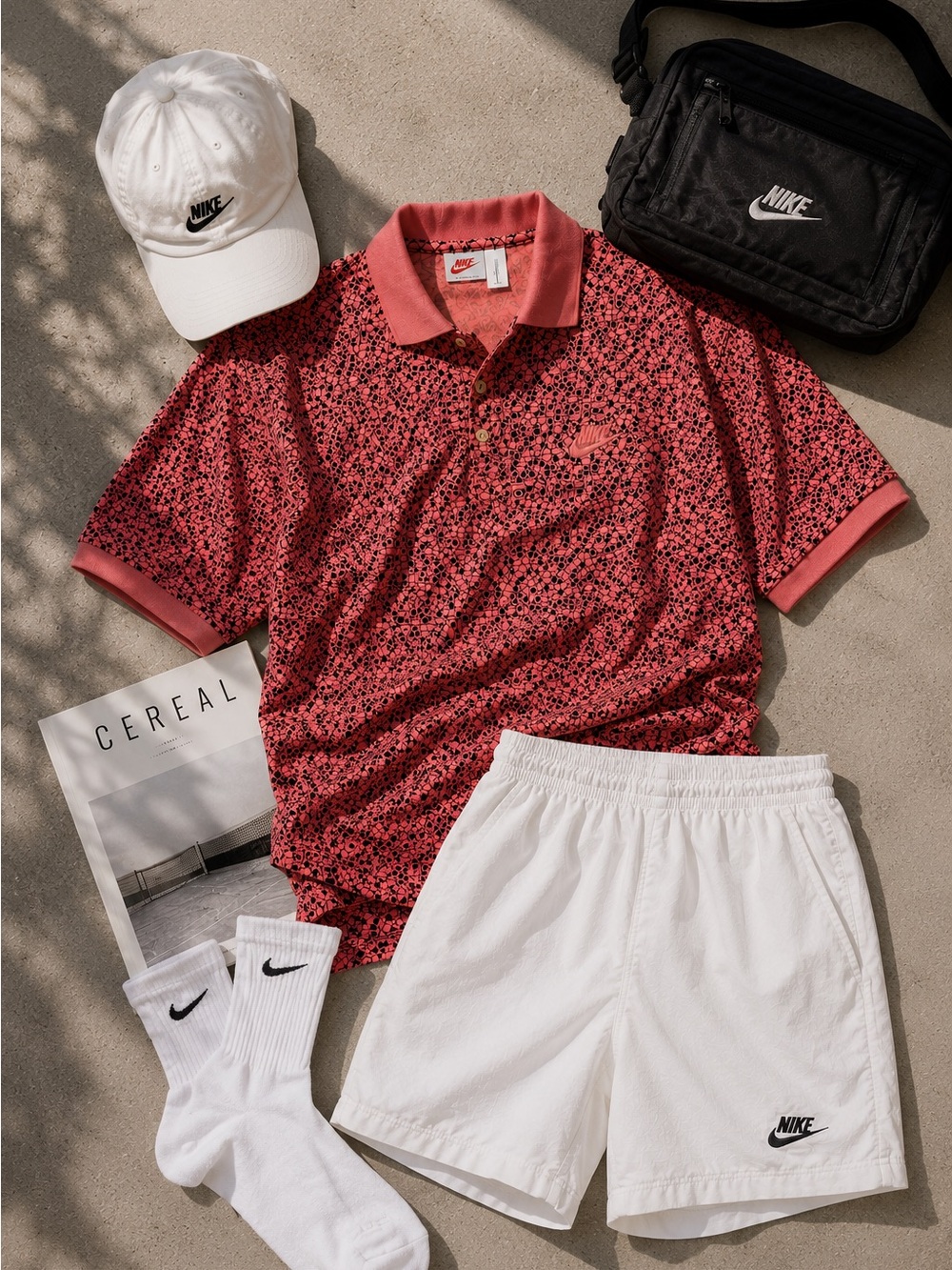 90’s Nike Men's Printed Retro Polo Shirt - Short Sleeve